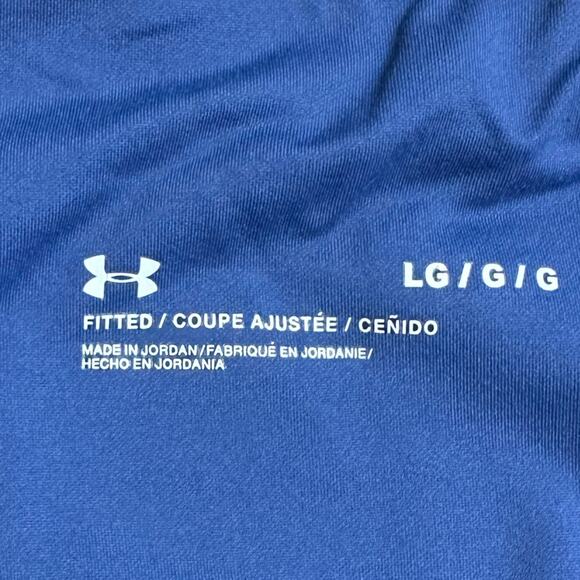 Under Armour Women’s Compression Leggings Size Large L Blue Athletic Gym Workout - Picture 3 of 10